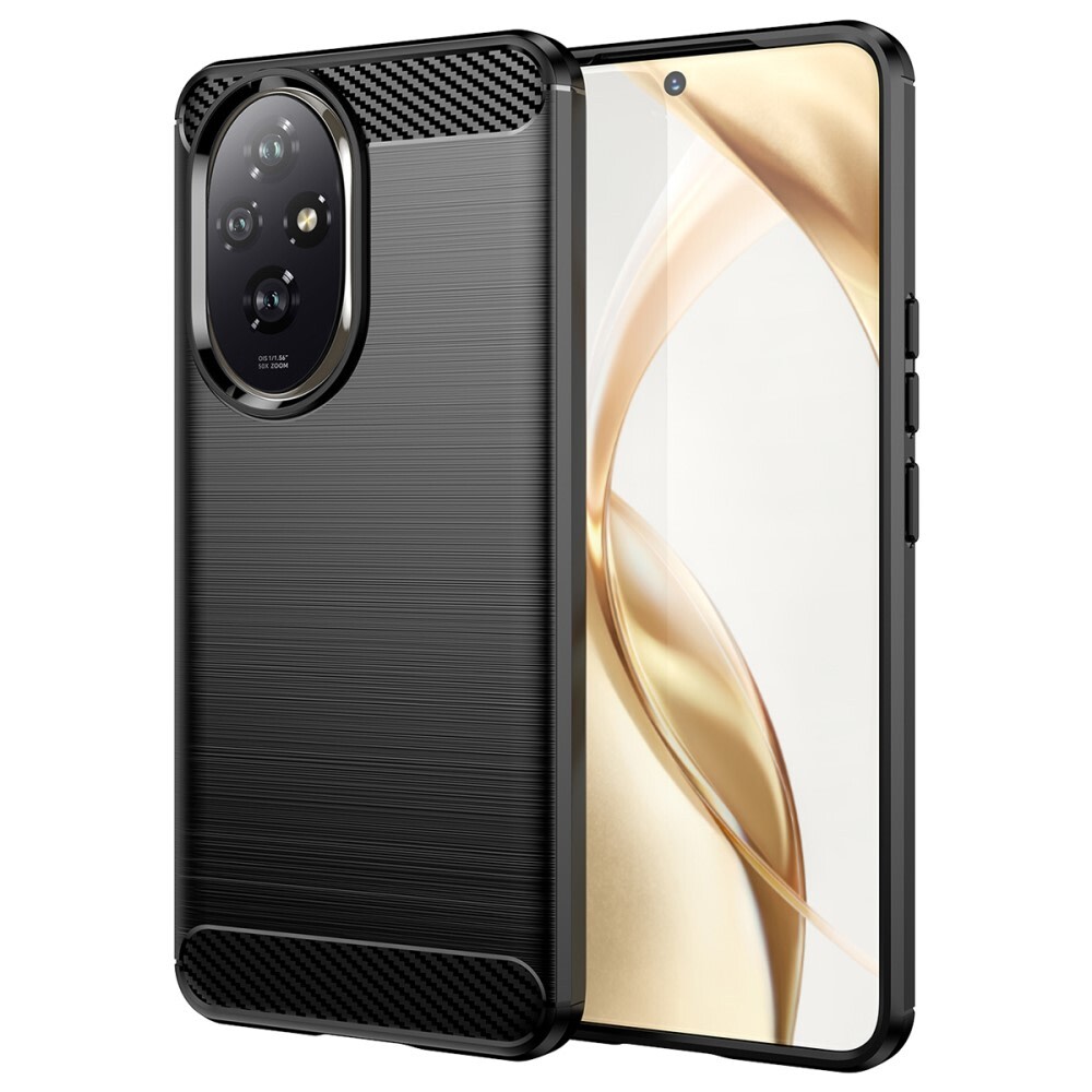 TPU gél tok "Brushed Carbon" Honor 200 készülékekhez - fekete