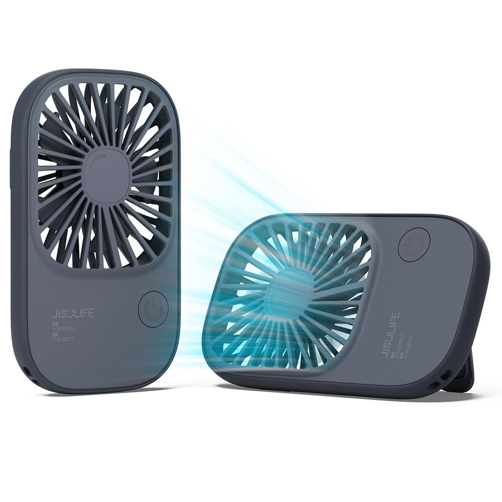 Prémium hordozható asztali mini ventilátor JisuLife "SlimCool" három sebességfokozattal - fekete