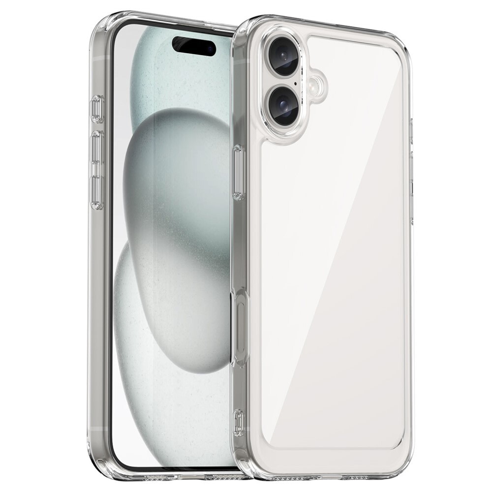 Hibrid tok "Frame Shield" iPhone 16 készülékekhez - átlátszó