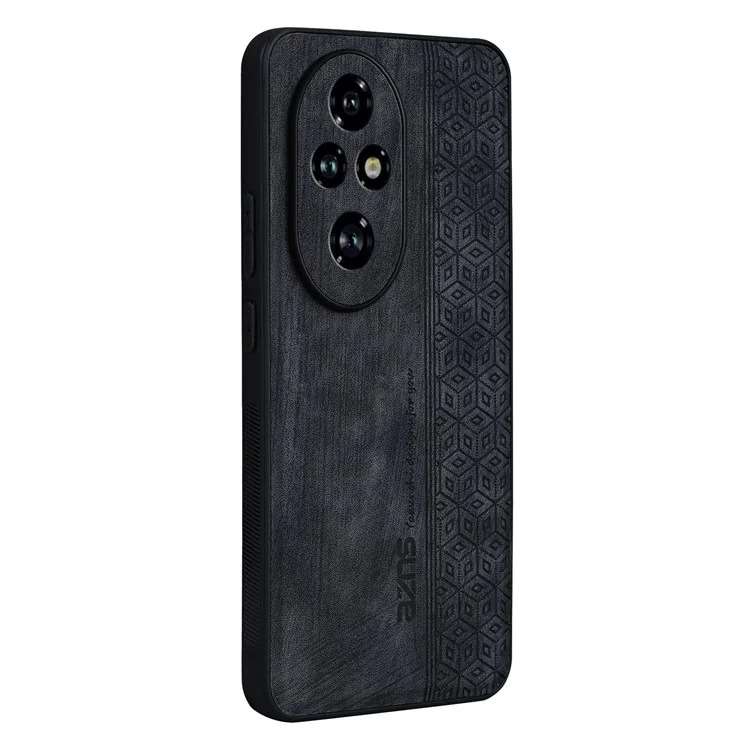Prémium tok Cube Leather beépített hátsó kamera védelemmel Honor 200 Pro készülékekhez - graphite black