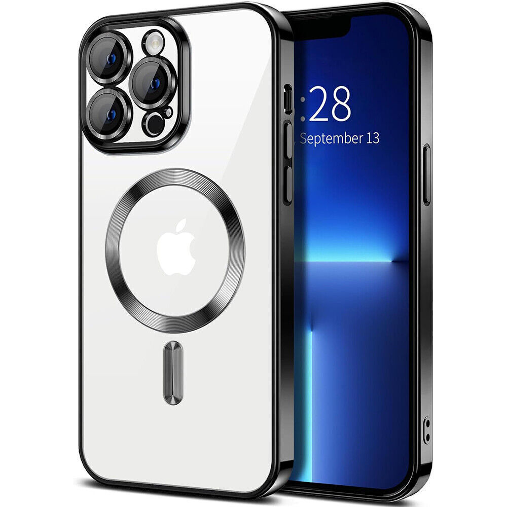 Hibrid tok MagShield hátsó kamera védelemmel és 2 MagSafe mágnessel iPhone 16 Pro Max készülékekhez - metallic black