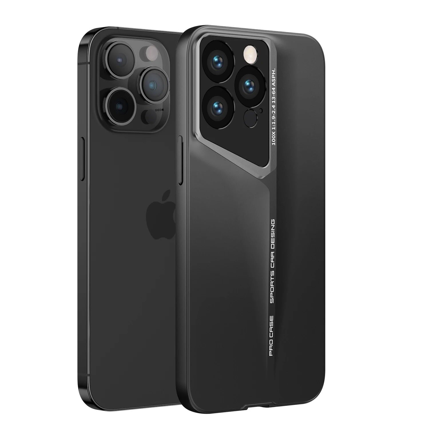 Prémium vékony tok "Blade" hátsó kamera védelemmel iPhone 16 Pro készülékekhez - midnight black
