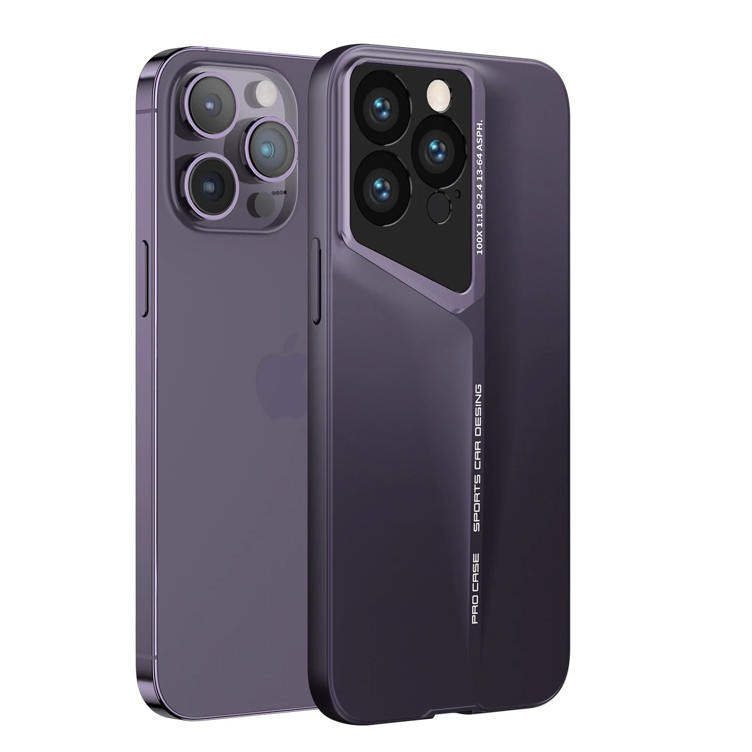 Prémium vékony tok "Blade" hátsó kamera védelemmel iPhone 16 Pro készülékekhez - royal violet