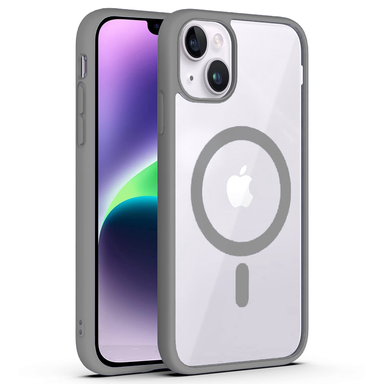 Hibrid tok "PastelMag" MagSafe mágnessel iPhone 16 Plus készülékekhez - titanium gray