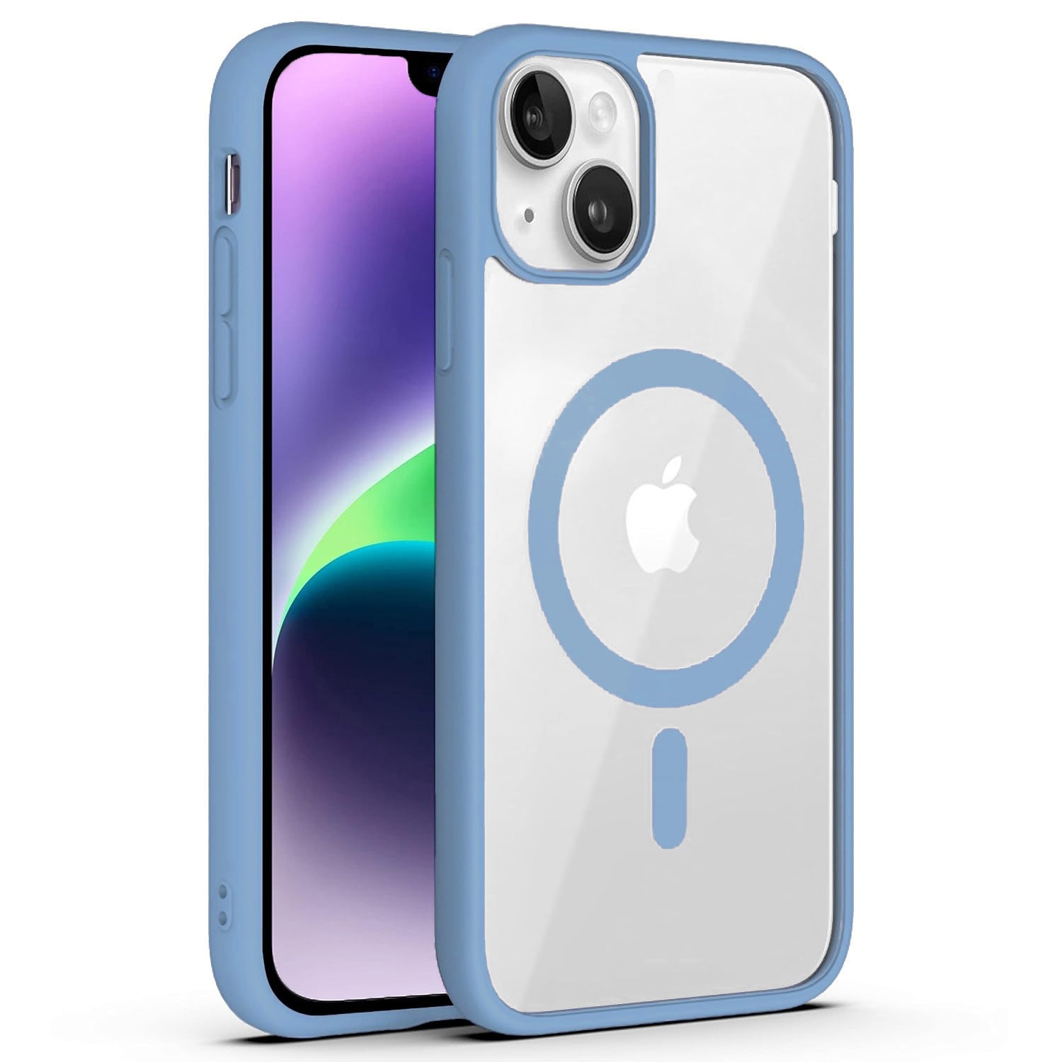 Hibrid tok "PastelMag" MagSafe mágnessel iPhone 16 Plus készülékekhez - sky blue