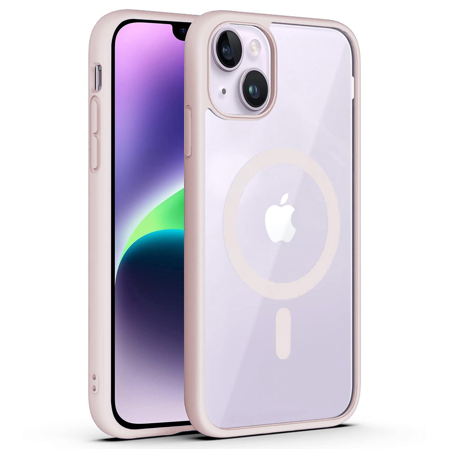 Hibrid tok "PastelMag" MagSafe mágnessel iPhone 16 Plus készülékekhez - light pink