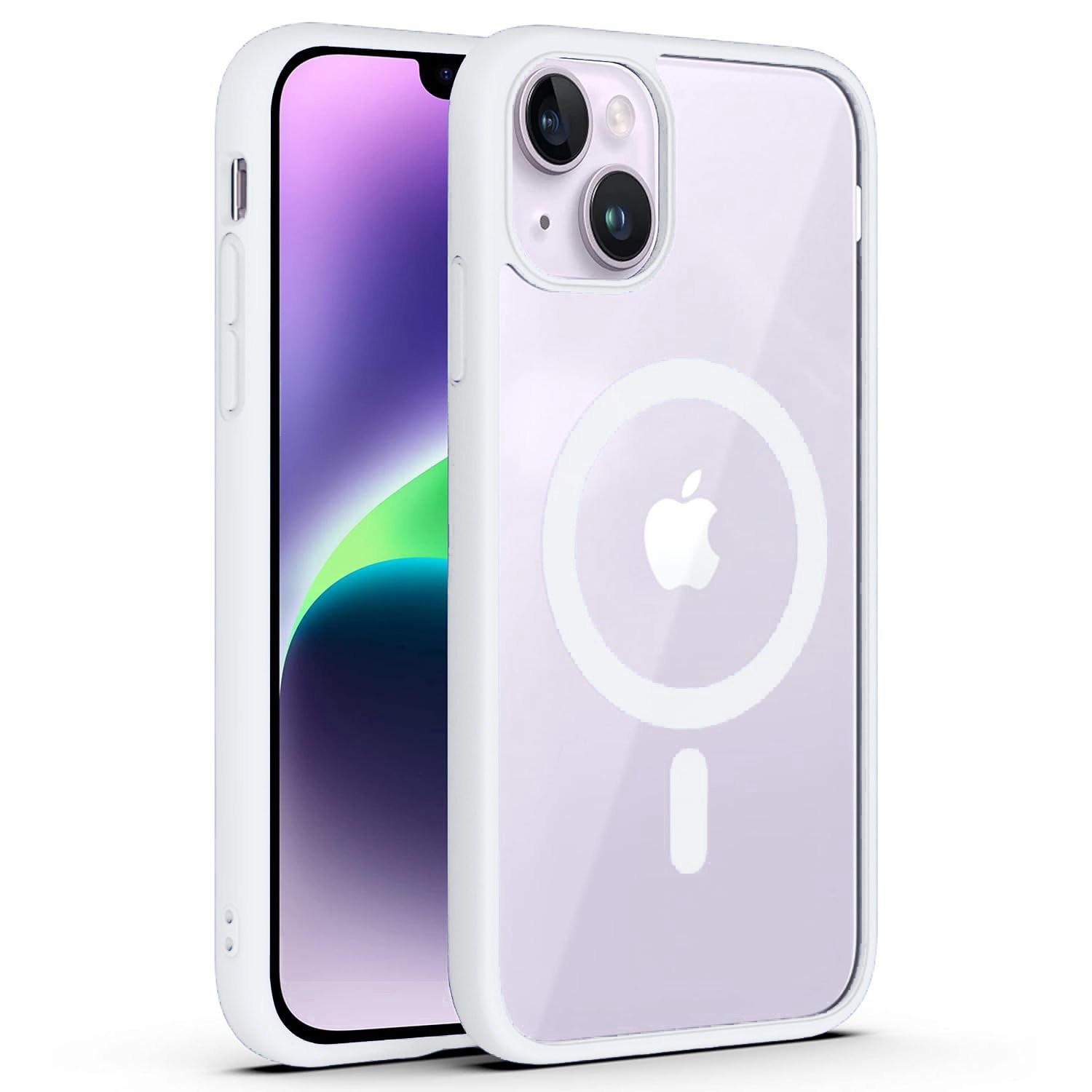 Hibrid tok "PastelMag" MagSafe mágnessel iPhone 16 Plus készülékekhez - white