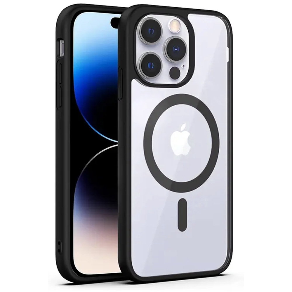 Hibrid tok "PastelMag" MagSafe mágnessel iPhone 16 Pro Max készülékekhez - black