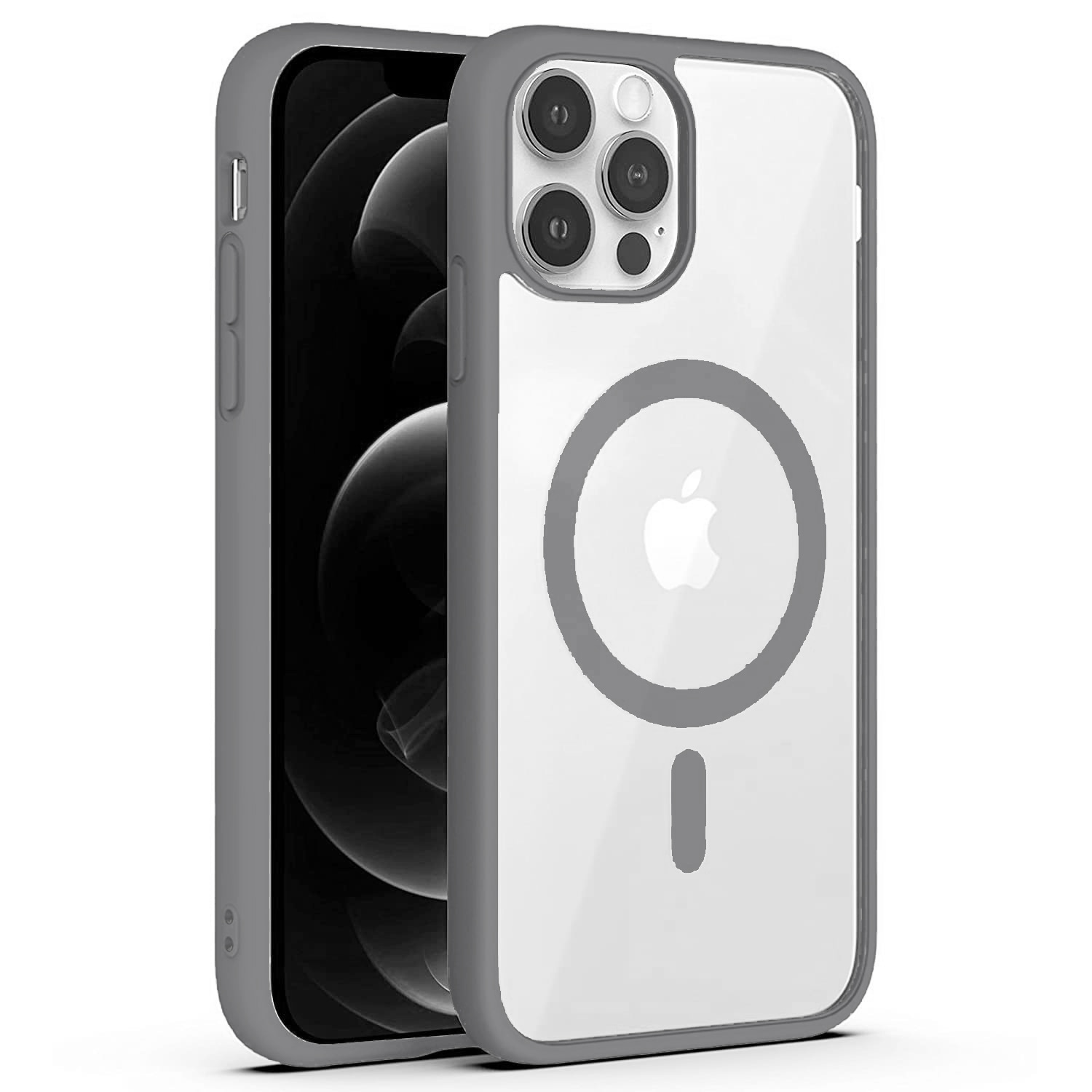 Hibrid tok "PastelMag" MagSafe mágnessel iPhone 16 Pro Max készülékekhez - titanium gray
