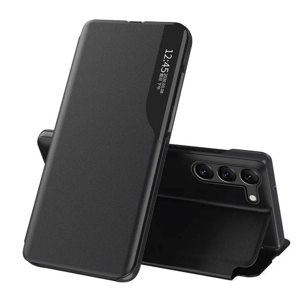 Nyitható tok "Edge View" Samsung Galaxy S23 készülékekhez - fekete
