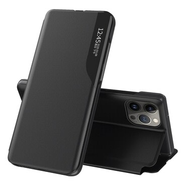 Nyitható tok "Edge View" iPhone 13 Pro Max készülékekhez - fekete