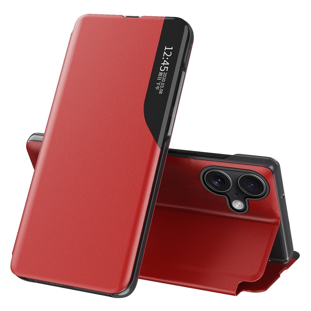 Nyitható tok "Edge View" iPhone 16 készülékekhez - piros
