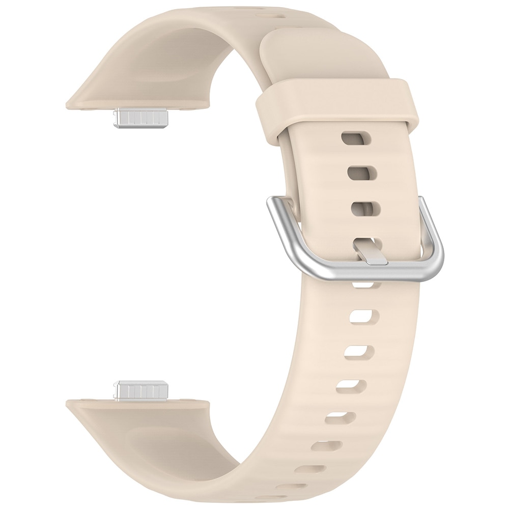 Szilikon szíj Huawei Watch Fit 3 - bézs