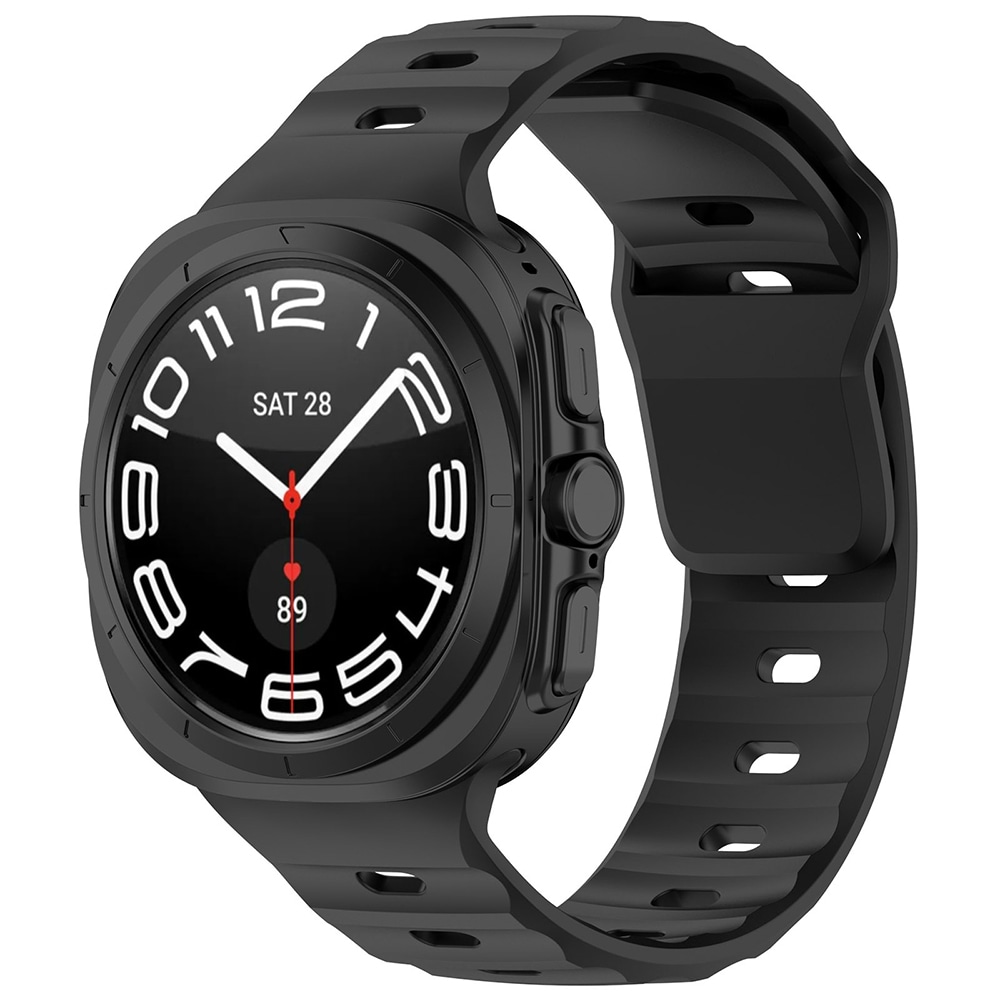 Szilikon óraszíj Samsung Galaxy Watch Ultra 47mm - fekete