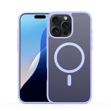 Hibrid tok "Yind" MagSafe mágnessel iPhone 16 Pro Max készülékekhez - light purple