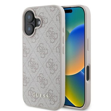 Eredeti kemény TPU tok Guess "4G Collection" iPhone 16 Plus készülékekhez - pink