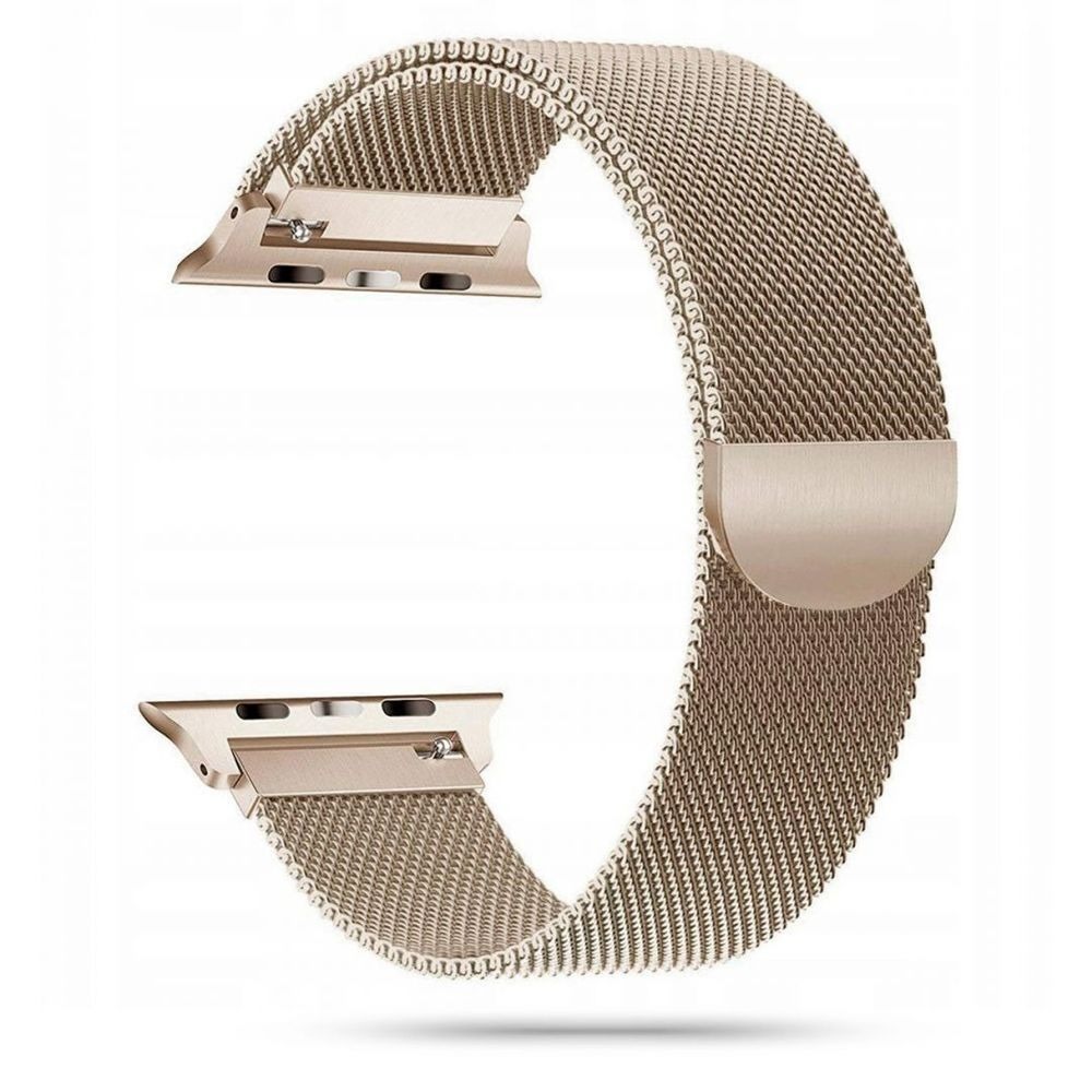 Fém óraszíj "Milanese" Apple Watch 4 / 5 / 6 / SE 44mm órákhoz - arany