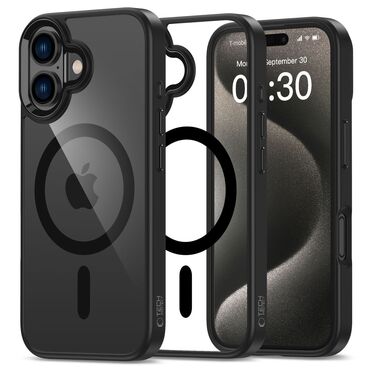 Hibrid tok Tech-Protect "Magmat MagSafe" iPhone 16 Plus készülékekhez - fekete