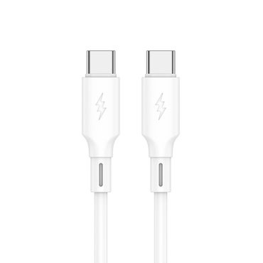 Töltő- és adatkábel Jellico "B24" - USB-C-USB-C kábel PD 60W-tal - 1 m - fehér Töltő- és adatkábel Jellico "B24" - USB-C-USB-C kábel PD 60W-tal - 1 m - fehér