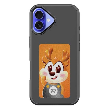 Perszonalizálható tok kijelzővel "InkStyle" NFC iPhone 16 Plus készülékekhez  - Virális tok bármilyen fotó vagy kép megjelenítésével - black