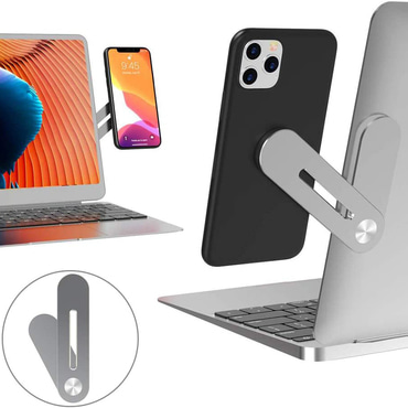 Mágneses összecsukható tartó mobil eszközökhöz Techsuit "Desk Holder" laptophoz vagy monitorhoz rögzíthető - ezüst Mágneses összecsukható tartó mobil eszközökhöz Techsuit "Desk Holder" laptophoz vagy monitorhoz rögzíthető - ezüst