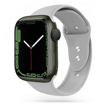 Szilikon óraszíj "Smooth" Apple Watch (38 / 40 / 41 mm) órákhoz - szürke