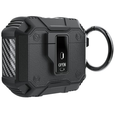 Védőtok "Buckle" Apple AirPods 4 fülhallgatókhoz - fekete