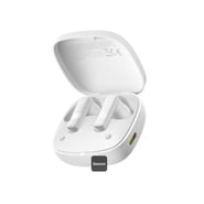 Baseus Bowie "E20" vezeték nélküli fejhallgató ENC zajszűrő technológiával és erőteljes basszussal - fehér