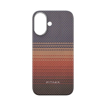 Prémium tok Pitaka "Tactile Woven MagEZ 5" iPhone 16 készülékhez - naplemente