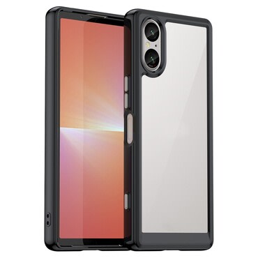 Hibrid tok "Frame Shield" Sony Xperia 5 V készülékekhez - fekete