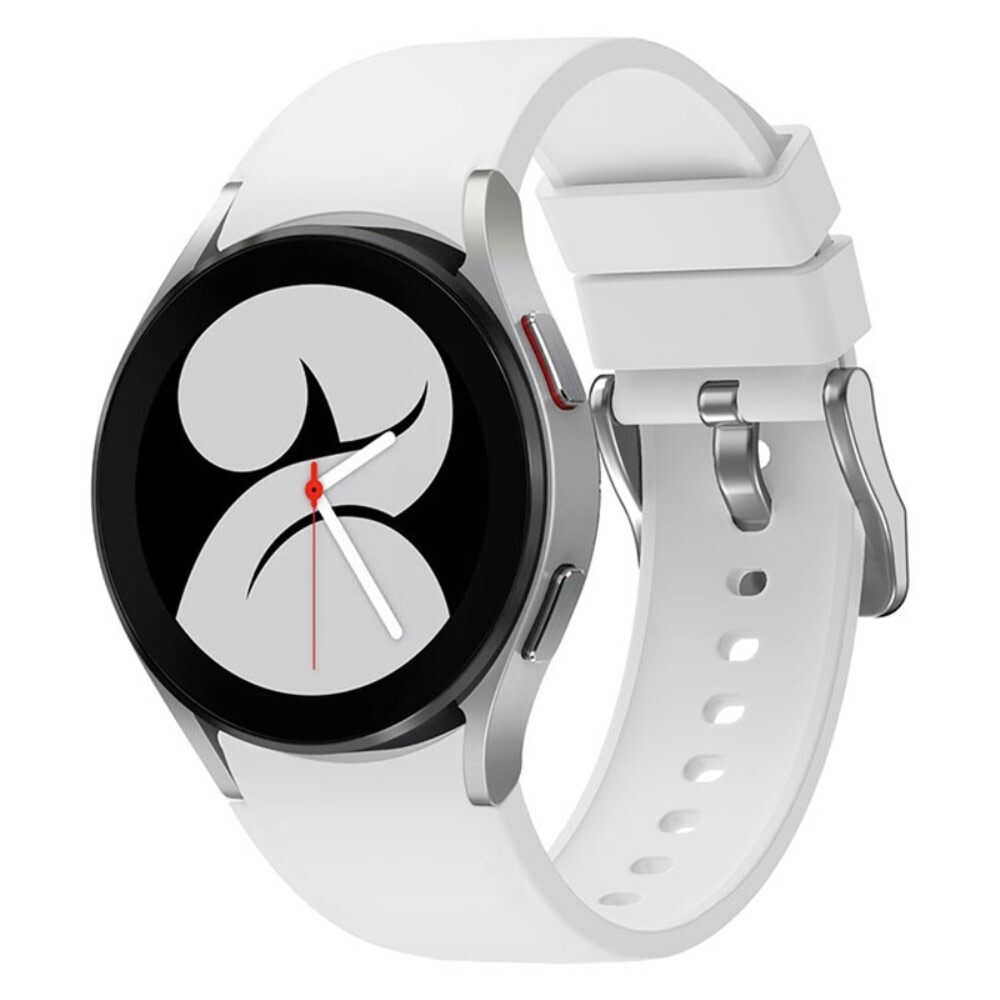 Szilikon óraszíj Galaxy Watch FE 40mm / Watch6 40mm / 44mm / Watch6 Classic 43mm / 47mm - fehér