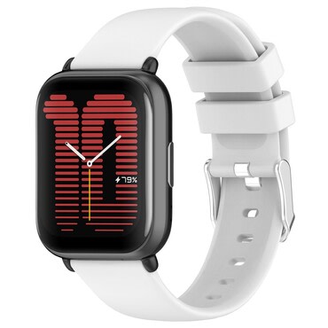 Szilikon óraszíj Garmin Vivoactive 5 / 3 / Forerunner 245 / Samsung Galaxy Watch 6 / 6 Classic / Watch 5 / 5 Pro / 4 / 4 Classic / 3 / Watch 42mm / Huawei Watch GT2 42mm / GT3 42mm / Honor Watch SE - fehér