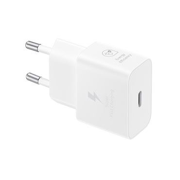 Eredeti fali töltő adapter Samsung EP-T2510N 25W - USB-C - fehér Eredeti fali töltő adapter Samsung EP-T2510N 25W - USB-C - fehér