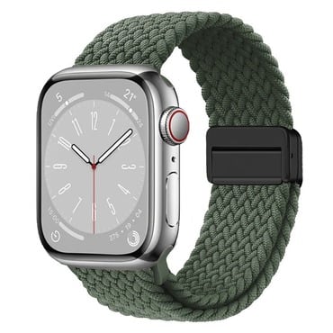 Fonott óraszíj Apple Watch (38 / 40 / 41 mm) órákhoz "Nylon Braid" - olive green