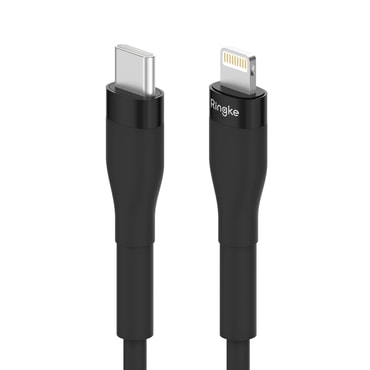 USB-C - Lightning adatkábel és töltőkábel Ringke "Pastel" 12W - 1.2m - fekete USB-C - Lightning adatkábel és töltőkábel Ringke "Pastel" 12W - 1.2m - fekete