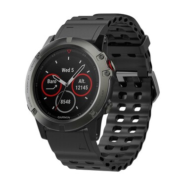 Szilikon óraszíj Garmin Fenix 8 47mm / E 47mm / Quatix 7 Pro / Forerunner 945 / Marq - fekete