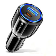 Gyors autós töltő Techsuit "TE-022" 60W QC3.0 töltéssel és két bemenettel