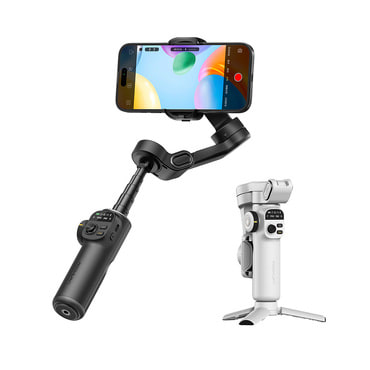 Gimbal stabilizátor Smart X2 - Professzionális 3 tengelyes stabilizátor beépített teleszkópos rúddal, állvánnyal és Bluetooth vezérléssel mobil eszközökhöz