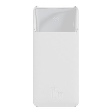 Baseus "Bipow 15W" power bank két USB QC 3.0 egy USB-C kimenettel - 20000 mAh - fehér Baseus "Bipow 15W" power bank két USB QC 3.0 egy USB-C kimenettel - 20000 mAh - fehér