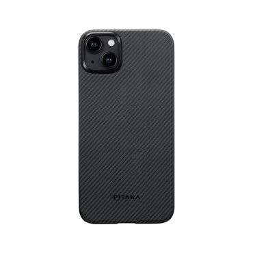 Prémium tok Pitaka "Tactile Weaving MagEZ 4" iPhone 15 Plus készülékhez - black twill