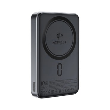 Acefast "M11" power bank USB-C kimenettel és vezeték nélküli MagSafe töltéssel PD 30W - 10000 mAh - fekete Acefast "M11" power bank USB-C kimenettel és vezeték nélküli MagSafe töltéssel PD 30W - 10000 mAh - fekete