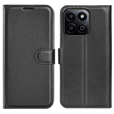 Nyitható tok "Litchi" Honor 200 Smart készülékekhez - fekete