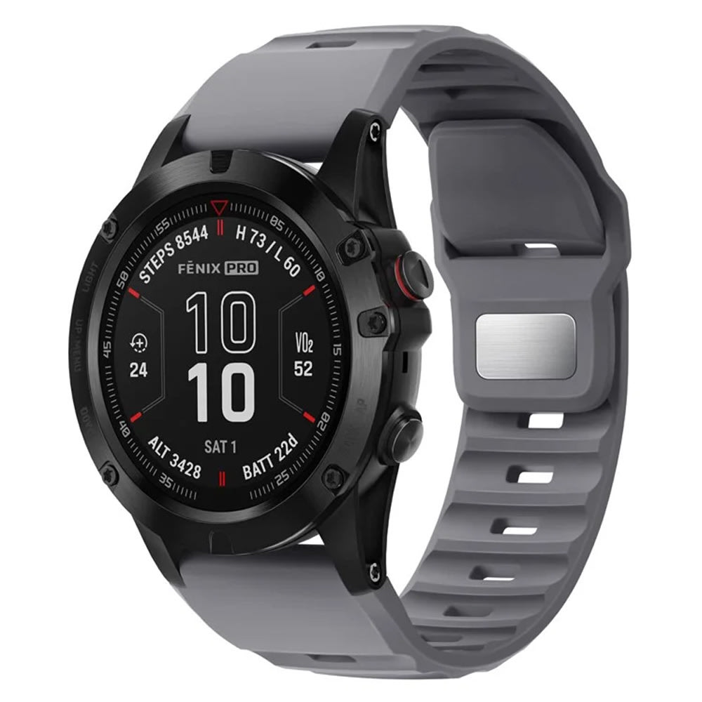 Szilikon óraszíj Huawei Garmin Enduro 3 / 2 / Fenix 8 51mm - szürke
