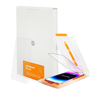 Optishield® Pro Fit prémium üvegfólia gyorsan felhelyezhető applikátorral a iPhone 14 Pro Max készülékhez (2-Pack) Optishield® Pro Fit prémium üvegfólia gyorsan felhelyezhető applikátorral a iPhone 14 Pro Max készülékhez (2-Pack)