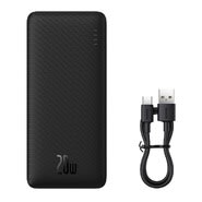 Baseus "Airpow 20W" power bank egy USB-C, USB és micro USB bemenettel, valamint USB-C kábellel - 10000 mAh - fekete Baseus "Airpow 20W" power bank egy USB-C, USB és micro USB bemenettel, valamint USB-C kábellel - 10000 mAh - fekete