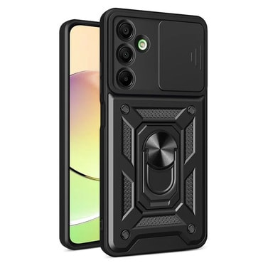 Strapabíró tok "MaX-Armor" gyűrűvel, fém lappal és hátsó kamera védelemmel Samsung Galaxy A16 4G / A16 5G készülékekhez - army black
