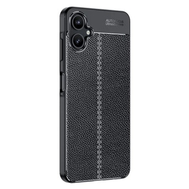 Elegáns gél tok Elite Guard bőr textúrával és extra védelemmel az oldalakon Samsung Galaxy A06 készülékekre - obsidian black