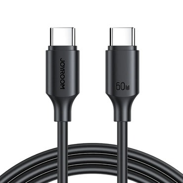 USB-C - USB-C adatkábel és töltőkábel JoyRoom "A14" 60W gyorstöltésre - 1.2m - black USB-C - USB-C adatkábel és töltőkábel JoyRoom "A14" 60W gyorstöltésre - 1.2m - black