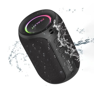 Bluetooth hangszóró Zealot Vibe 15W - hordozható hangszóró erőteljes basszussal, RGB világítással és USB / microSD / AUX lejátszással