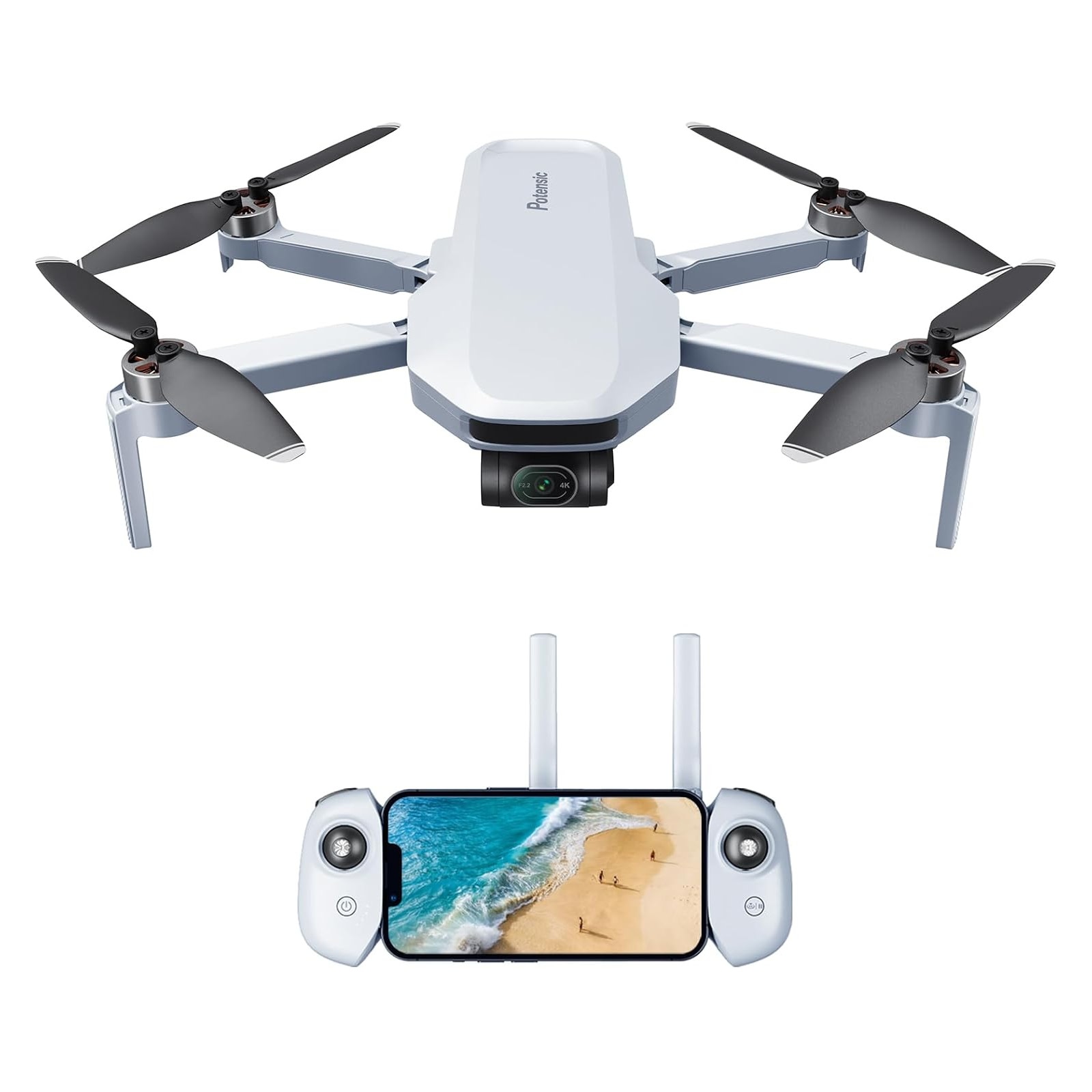 Potensic Atom drón - GPS, 4K 12 MP kamera, 3 tengelyes gimbal, 6 km és 32 perc hatótáv, 249 g - csúcsminőség megfizethető áron